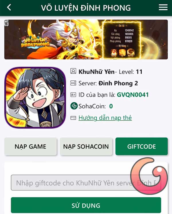 Nhập code