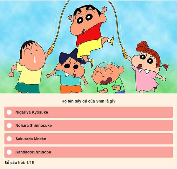 Chọn đáp án đúng