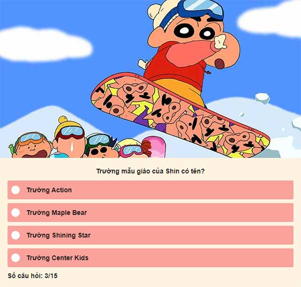 Chọn đáp án đúng