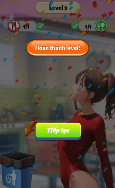 Hoàn thành và vượt qua cấp độ