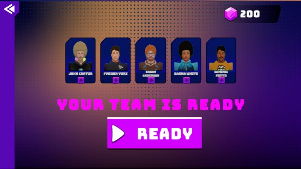 Lập đội hình team thi đấu gồm 5 người