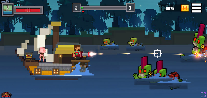 Chiến đấu chống lại lũ quái vật tấn công thuyền của bạn.