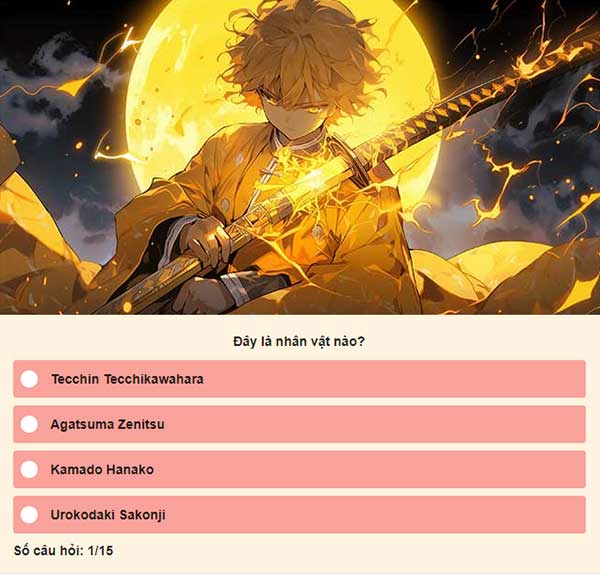 Chọn đáp án đúng