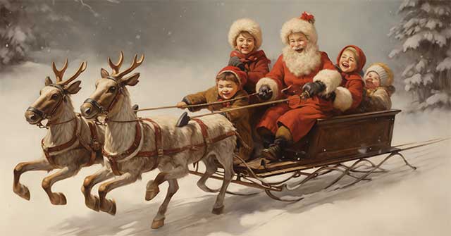 Ông già Noel thường để những món quà tặng trẻ em ở đâu?