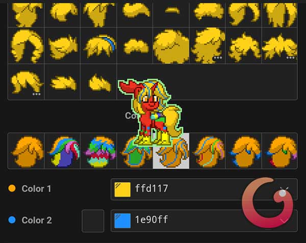 Chỉnh bờm và đuôi Pony