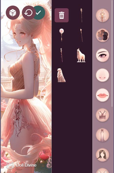 Cùng sáng tạo những mẫu nhân vật Anime bằng cách kết hợp kiểu tóc, mũi, mắt, váy, áo, phụ kiện, ảnh phong cảnh...