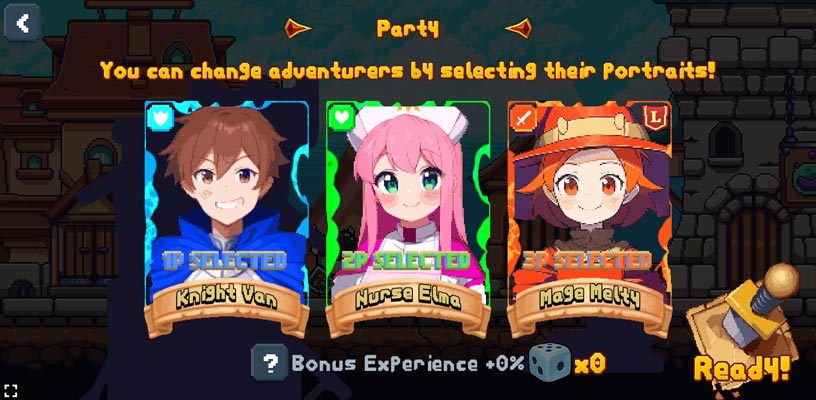 Đội hình tham gia phiêu lưu của bạn.