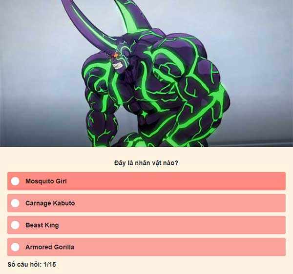 Chọn đáp án đúng