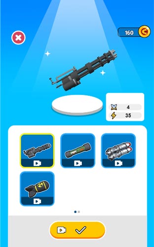 Rất nhiều mẫu vũ khí trong Shop cửa hàng