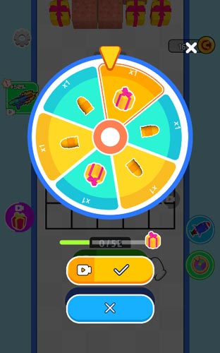 Vòng quay may mắn để nhận các loại đạn