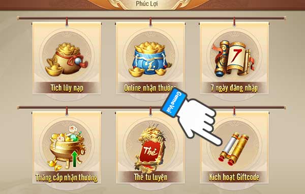 Chọn Kích Hoạt Giftcode