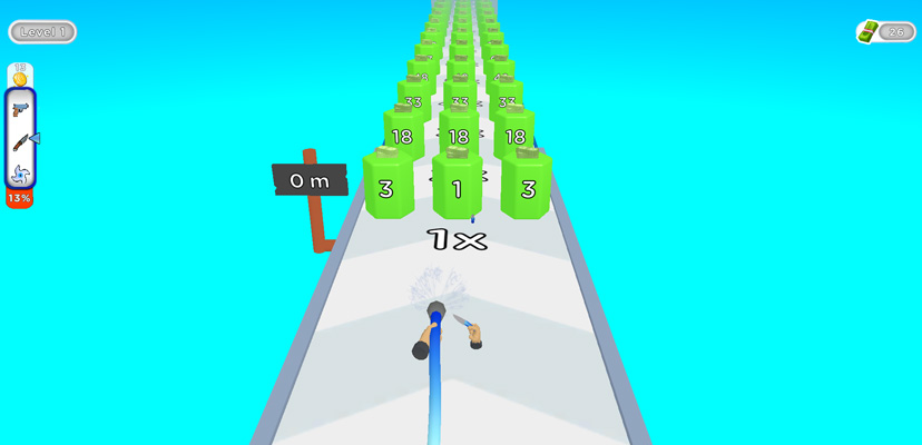 Súng của bạn tiến hóa càng nhiều thì càng vượt qua được nhiều chướng ngại vật.