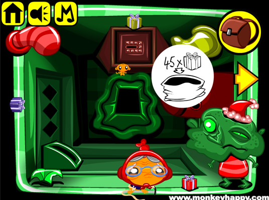 Đáp ứng các yêu cầu của quái vật để nhận được vật phẩm bí mật nhé.