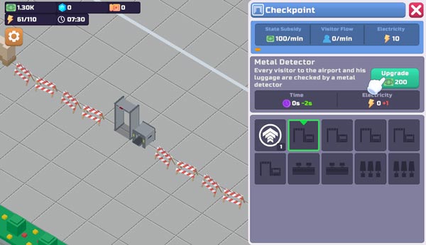 Cửa kiểm soát, xếp hàng dành cho khách hàng