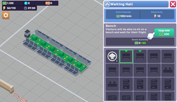 Các hàng ghế ngồi chờ cũng rất cần thiết
