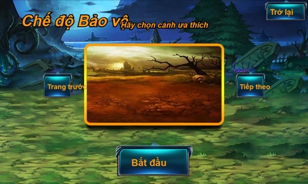 Lựa chọn bản đồ để thử thách