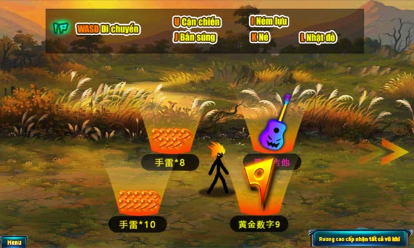 Nhặt vũ khí ưa thích của bạn