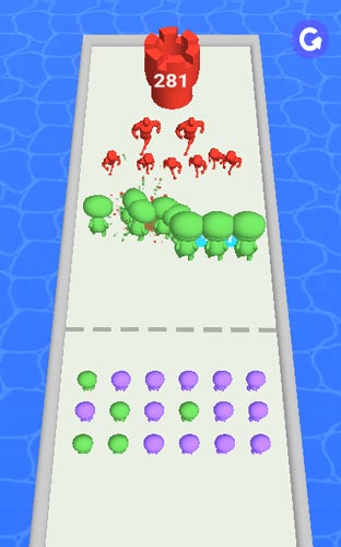 Đội quân người que Stickman chiến đấu để tấn công lâu đài kẻ địch