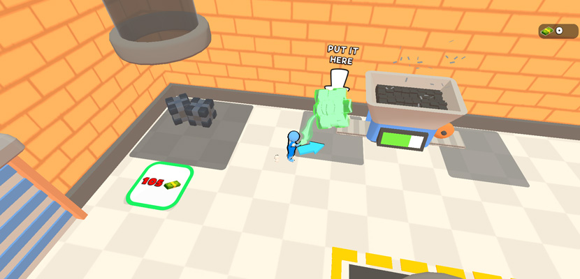 Cho các nguyên liệu thô vào máy.