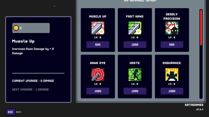 Giành xu sau mỗi lần chơi và nâng cấp các chỉ số nhé.