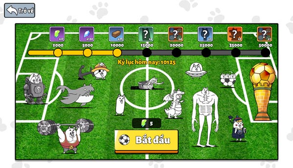 Chế độ chơi Đá bóng vô cùng hấp dẫn