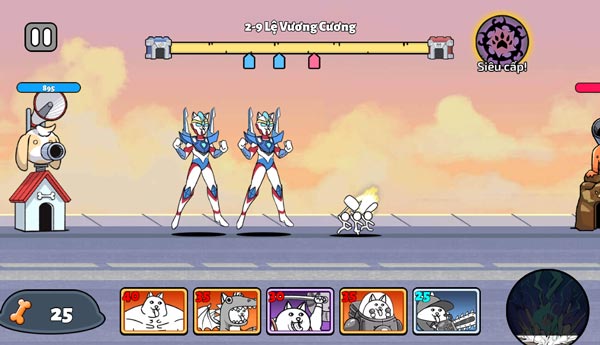 Dùng những quân lính bạn thu thập được và chiến đấu với quân địch