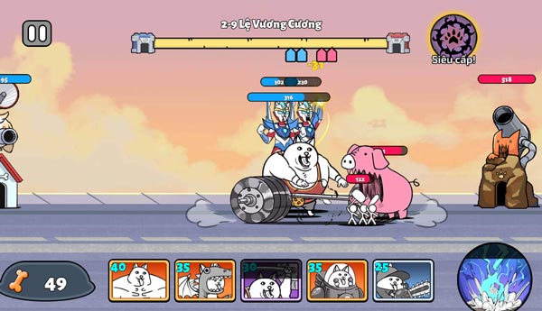 Nhanh chóng đè bẹp chúng bằng lực lượng hùng hậu của bạn