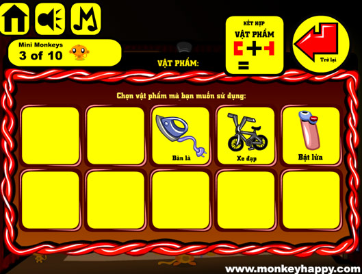 Ghép hoặc sử dụng các vật phẩm.