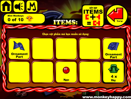 Ghép hoặc sử dụng các vật phẩm.