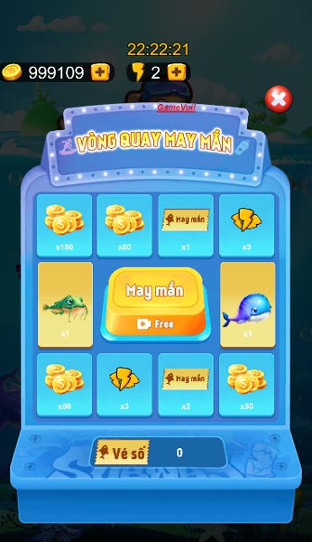 Vòng quay may mắn với nhiều phần thưởng hấp dẫn