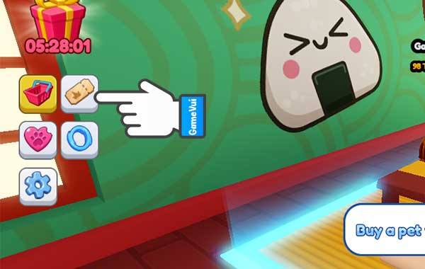 Nhấn vào biểu tượng chiếc vé