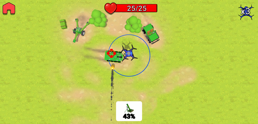 Điều khiển drone để tìm vị trí kẻ địch.