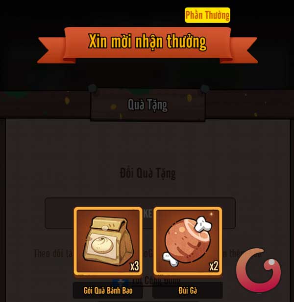 Phần thưởng đổi code