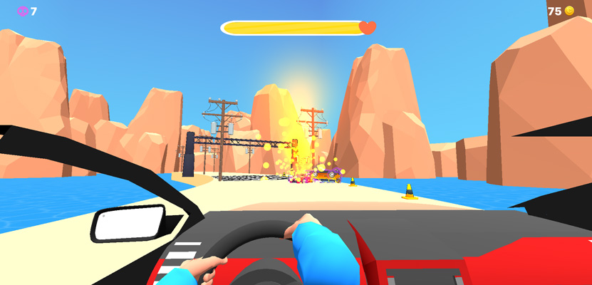 Hãy luôn là người về đích đầu tiên để qua màn chơi nhé.