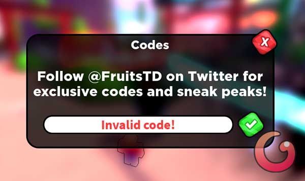 Invalid Code