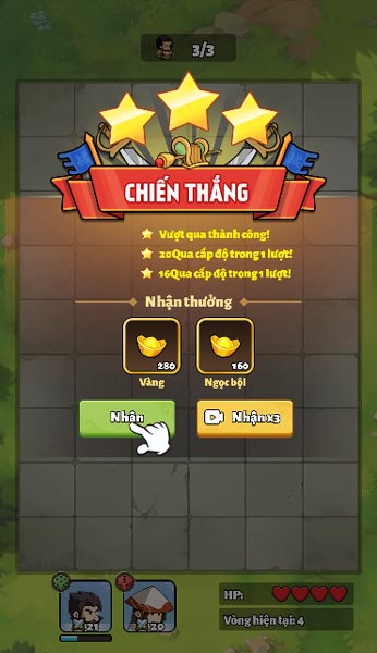 Giành chiến thắng với tất cả các trận đấu