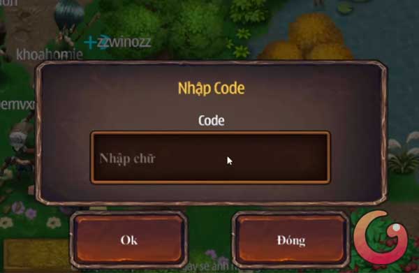 Nhập code