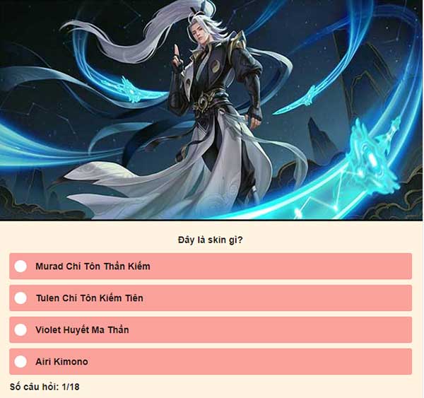 Chọn đáp án đúng