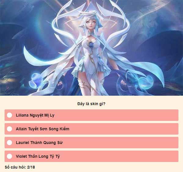 Chọn đáp án đúng