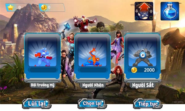 Hãy giúp Captain America, Spider Man và Iron Man chiến đấu