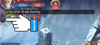 Chạm vào mũi tên