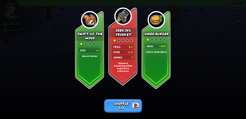 Lựa chọn các nâng cấp khi bạn tăng cấp.