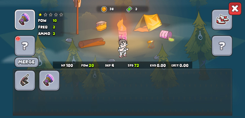 Các trang bị sẽ tăng sức chiến đấu của bạn.