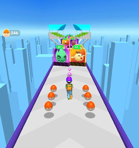 Điều khiển nhân vật chính di chuyển khéo léo trên đường đi