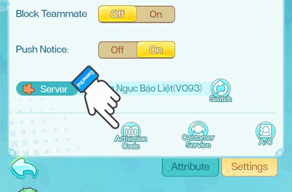 Chọn Activation Code