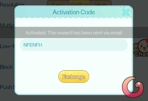 Đổi code thành công