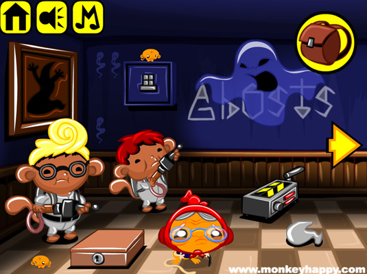 Chơi game Chú khỉ buồn: Biệt đội săn bắt ma - GameVui.vn