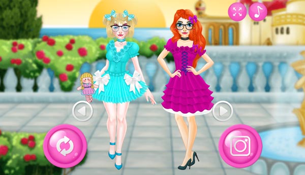 Đưa những công chúa búp bê đi ra ngoài chụp ảnh