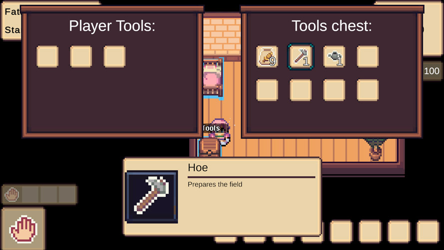 Hãy lấy các công cụ làm vườn của bạn trong rương nhé.