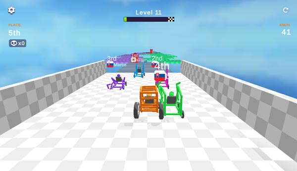 Cố gắng chèn ép các xe đua đối thủ khác